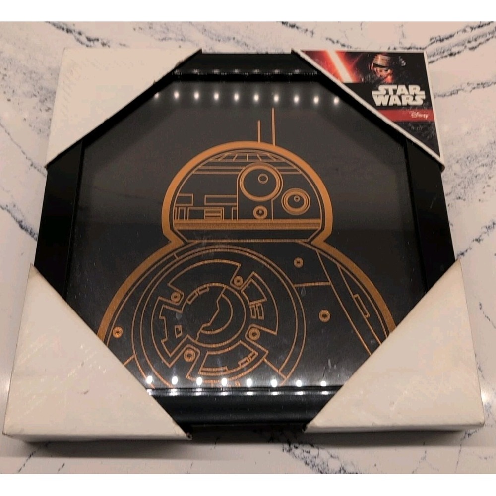 Disney Star Wars BB-8 Framed Picture Hanging Wall Artissimo 10x10‎